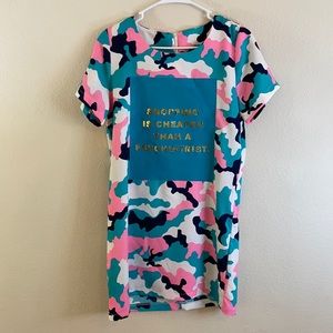 Colorful camo dress